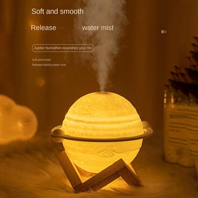 Portable Colorful Ambient Light Planet Humidifier_img_1