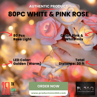 80P Rose LED Pink & White Curtain light_img_0