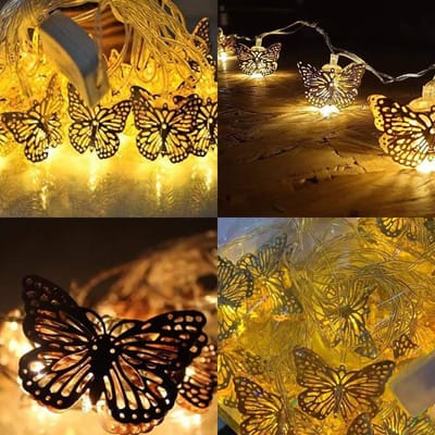 20 LED Metal Butterfly Golden String Fairy Light_img_0