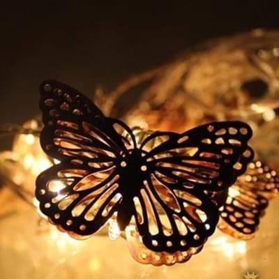 20 LED Metal Butterfly Golden String Fairy Light_img_3