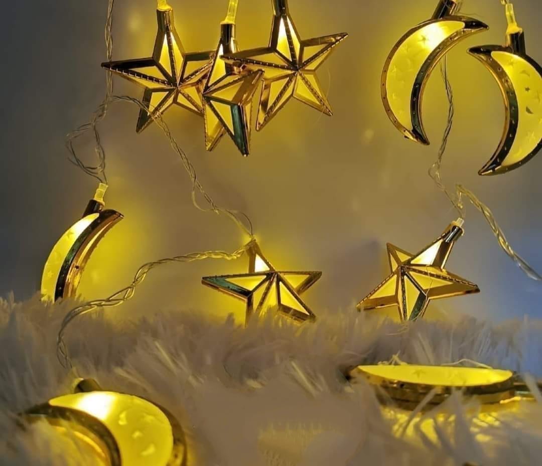 20 LED Golden String Star Fairy Light