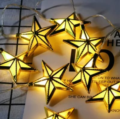20 LED Golden String Star Fairy Light_img_3