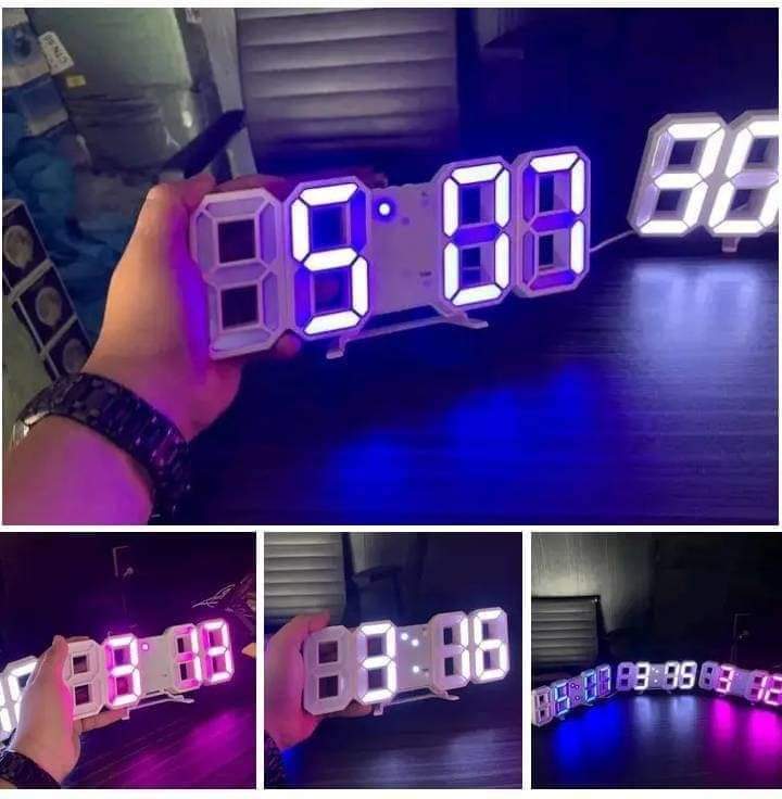 3D LED Digital Alarm Wall  Clock