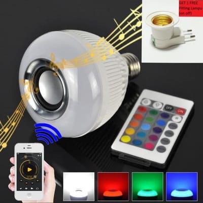Multicolor LED Music Bulb with Bluetooth Speaker_img_4