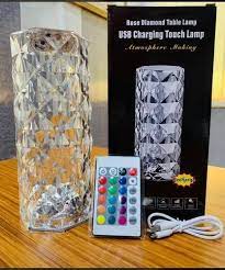 Rose Diamond Crystal Table Lamp 16 Colors RGB Touch & Remote Control_img_8