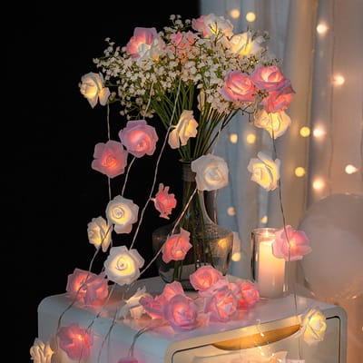 80P Rose LED Pink & White Curtain light_img_5