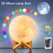 3D Moon Lamp 16 Colors Remote & Touch Control_img_3