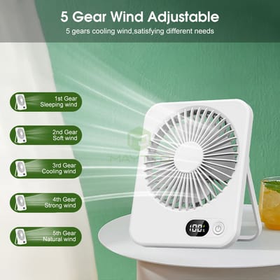 Ultralight Tabletop Low Noise Mini Foldable Portable USB BLDC Fan_img_2