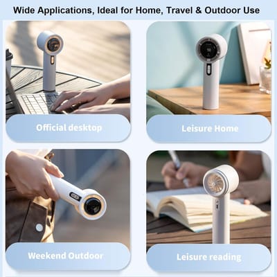 100 Speed Turbo Portable Handheld Rechargeable Mini Fan_img_3