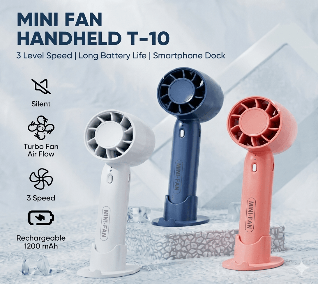 T10 Handheld Rechargeable Turbine Small Fan