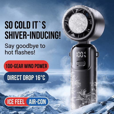 Refrigeration Ice Cooling Handheld High-speed Folding & Hanging Turbo Fan_img_0