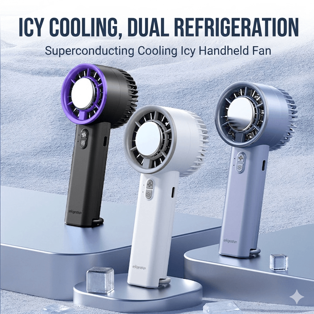 Handheld Semiconductor Refrigeration USB Rechargeable Turbo Fan