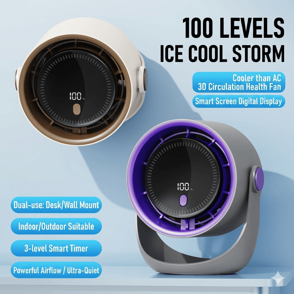 High-Power Desktop 100-Level Dormitory Wall-Mounted Circulation Fan