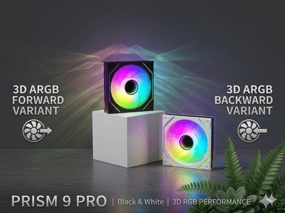 Prism 9pro 12CM silent desktop computer infinite mirror cooling fan ARGB_img_2