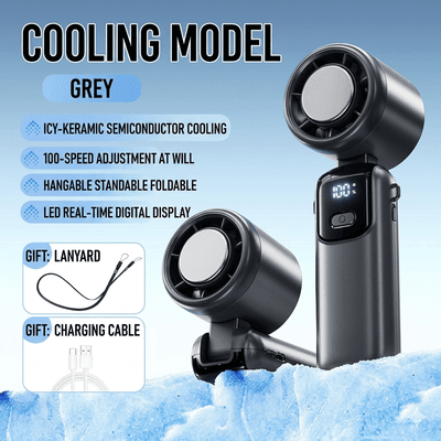 Refrigeration Ice Cooling Handheld High-speed Folding & Hanging Turbo Fan_img_2