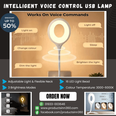 Voice Control USB Direct Plug Portable Lamp Led Desk Lamp_img_0