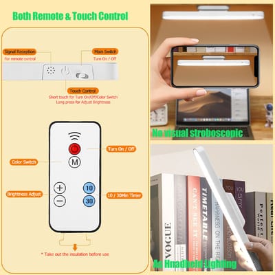 Magnetic LED Rechargeable Desk Lamp Remote & Touch Control_img_3