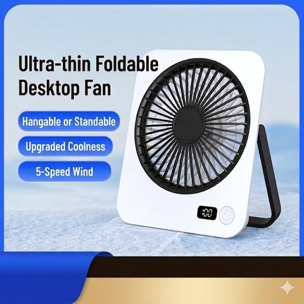 Ultralight Tabletop Low Noise Mini Foldable Portable USB BLDC Fan