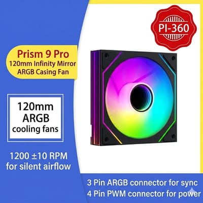 Prism 9pro 12CM silent desktop computer infinite mirror cooling fan ARGB_img_1
