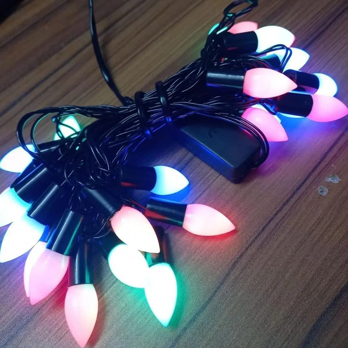 14 Feet Multicolor Auto Blinking Almond Shape Rose LED Light