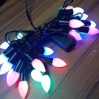 14 Feet Multicolor Auto Blinking Almond Shape Rose LED Light_img_0